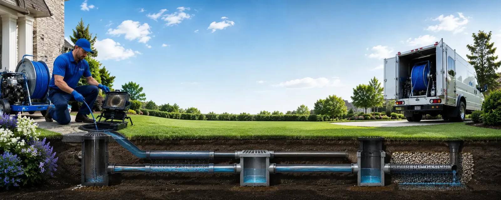 Outdoor drain cleaning information for New Wilmington, PA